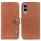 KHAZNEH Samsung Galaxy S25 Edge Fodral Läder Brun
