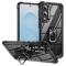 Samsung Galaxy S25 Edge Skal Shockproof Ring Hybrid Svart