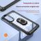 Samsung Galaxy S25 Edge Skal Shockproof Ring Hybrid Svart