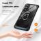Samsung Galaxy S25 Edge Skal Shockproof Ring Hybrid Svart