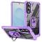 Samsung Galaxy S25 Edge Skal Shockproof Ring Hybrid Lila