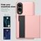 Samsung Galaxy S25 Edge Skal Hybrid Med Kortfack Rosa