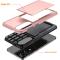 Samsung Galaxy S25 Edge Skal Hybrid Med Kortfack Rosa