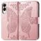 Samsung Galaxy S25 Edge Fodral Med Fjäril Tryck Roséguld