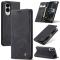 CASEME Samsung Galaxy S25 Edge Fodral Flip Läder Svart