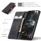 CASEME Samsung Galaxy S25 Edge Fodral Flip Läder Svart