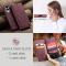 CASEME Samsung Galaxy S25 Edge Fodral Flip Läder Röd