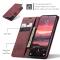CASEME Samsung Galaxy S25 Edge Fodral Flip Läder Röd