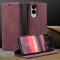 CASEME Samsung Galaxy S25 Edge Fodral Flip Läder Röd