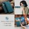 CASEME Samsung Galaxy S25 Edge Fodral Flip Läder Blå