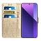 Samsung Galaxy S25 Edge Fodral Med Blommigt Tryck Guld