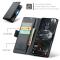 CASEME Samsung Galaxy S25 Edge Fodral Läder RFID Svart