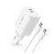 Tech-Protect 45W Väggladdare PD Inkl. USB-C Kabel Vit