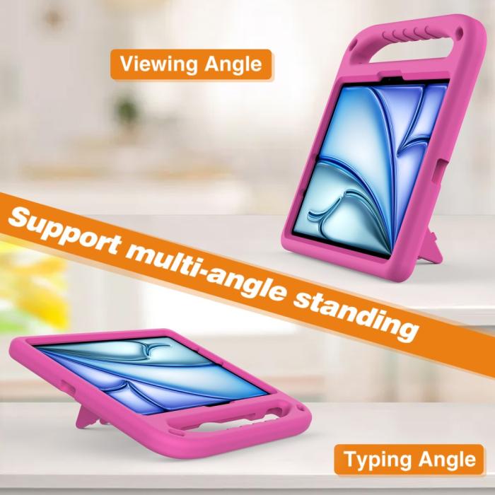 Bild 3, iPad Pro 11 2024/Air 11 2025/2024 Skal EVA Kickstand Rosa