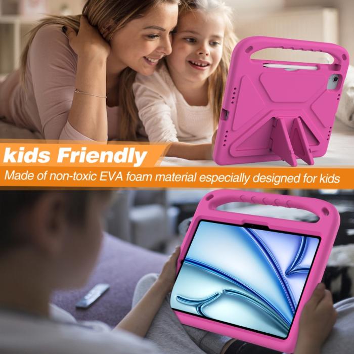 Bild 4, iPad Pro 11 2024/Air 11 2025/2024 Skal EVA Kickstand Rosa