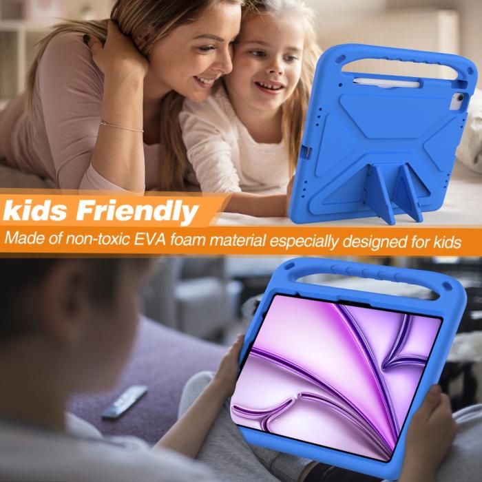 Bild 4, iPad Pro 13 2024/Air 13 2025/2024 Skal EVA Kickstand Blå