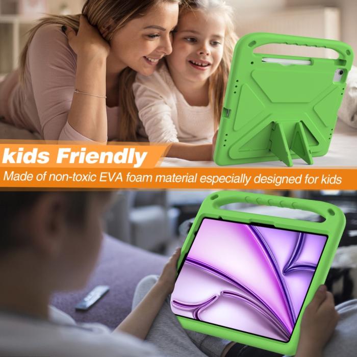 Bild 4, iPad Pro 13 2024/Air 13 2025/2024 Skal EVA Kickstand Grön