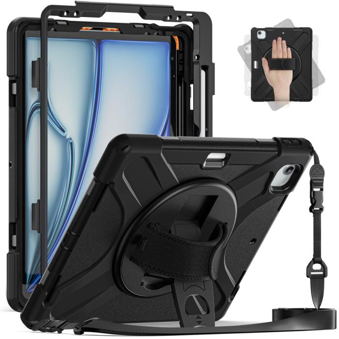 Bild 2, iPad Air 13 2025/2024/Pro 12.9 2022-2020/2018 360 Skal Kickstand