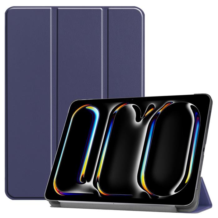 Bild 1, iPad Pro 11 2024 Fodral Tri-Fold Mörk Blå