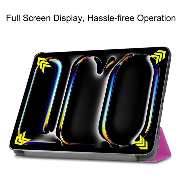 Bild 3, iPad Pro 11 2024 Fodral Tri-Fold Lila