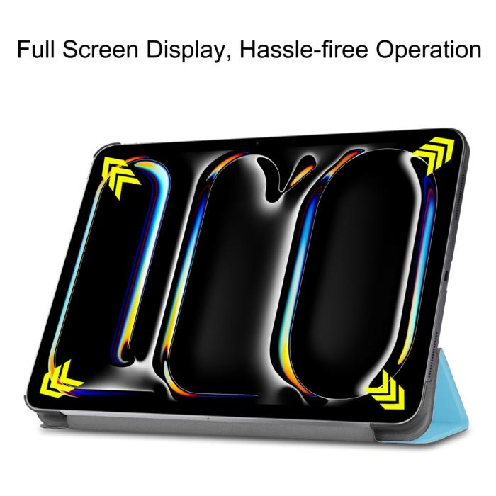 Bild 3, iPad Pro 11 2024 Fodral Tri-Fold Blå