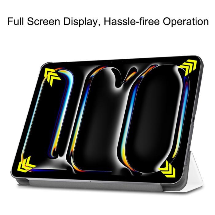 Bild 3, iPad Pro 11 2024 Fodral Tri-Fold Vit