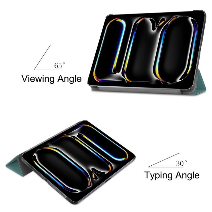 Bild 6, iPad Pro 11 2025/2024 Fodral Tri-Fold Grön