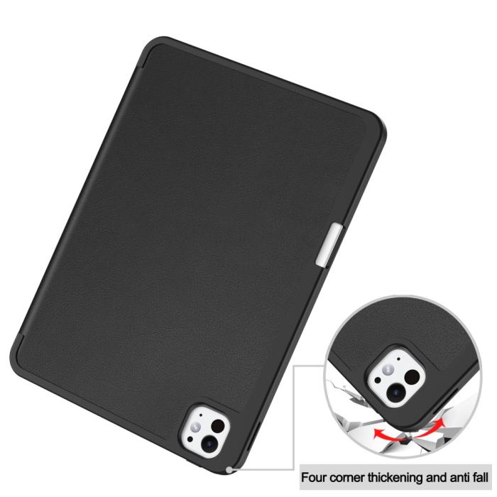 Bild 6, iPad Pro 11 2024 Fodral Tri-Fold Pennhållare Svart