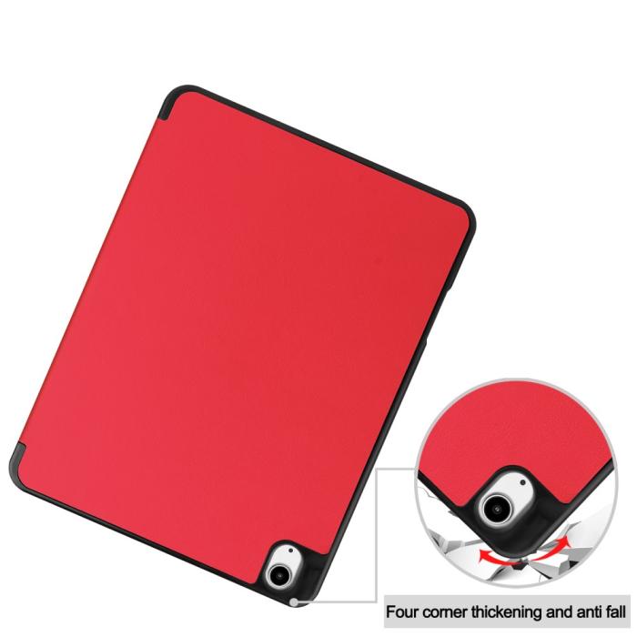 Bild 6, iPad Air 13 2025/2024 Fodral Tri-Fold Pennhållare Röd
