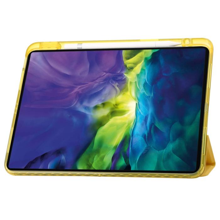 Bild 2, iPad Pro 11 2025/2024 Fodral Tri-Fold Pennhållare Hybrid Gul