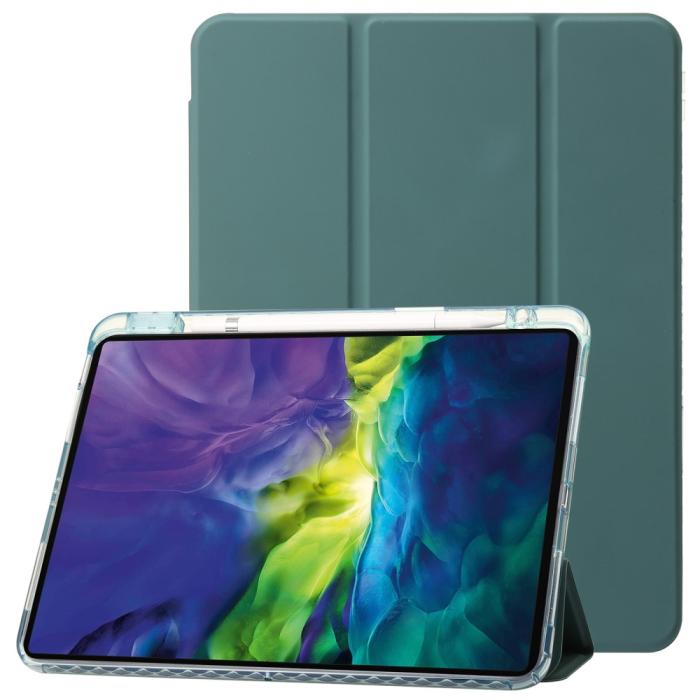 Bild 1, iPad Pro 11 2024 Fodral Tri-Fold Pennhållare Hybrid Grön