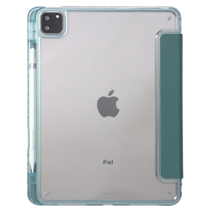 Bild 4, iPad Pro 11 2024 Fodral Tri-Fold Pennhållare Hybrid Grön