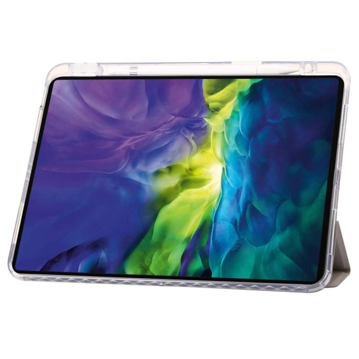 Bild 2, iPad Pro 11 2024 Fodral Tri-Fold Pennhållare Hybrid Grå
