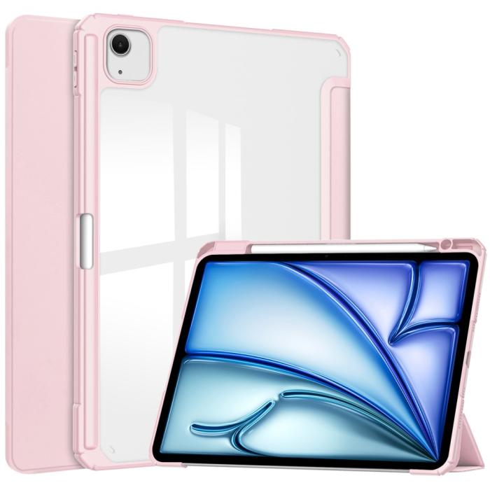 Bild 1, iPad Air 13 2025/2024 Fodral Hybrid Med Pennhållare Rosa