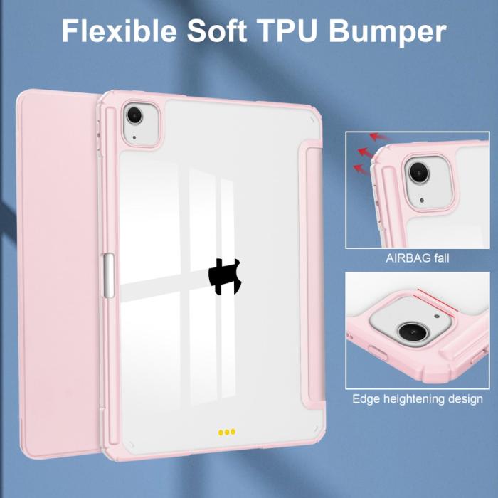 Bild 6, iPad Air 13 2025/2024 Fodral Hybrid Med Pennhållare Rosa