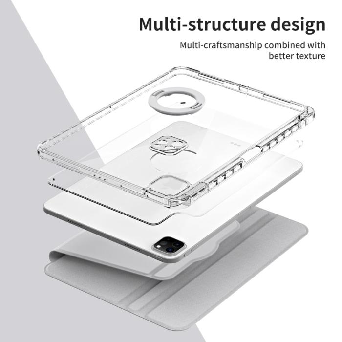 Bild 6, iPad Pro 11 2024 Fodral Hybrid Rotation Pennhållare Vit