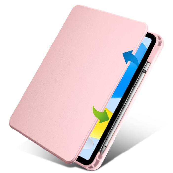 Bild 6, iPad Air 13 2025/2024 Fodral Hybrid Rotation Pennhållare Rosa