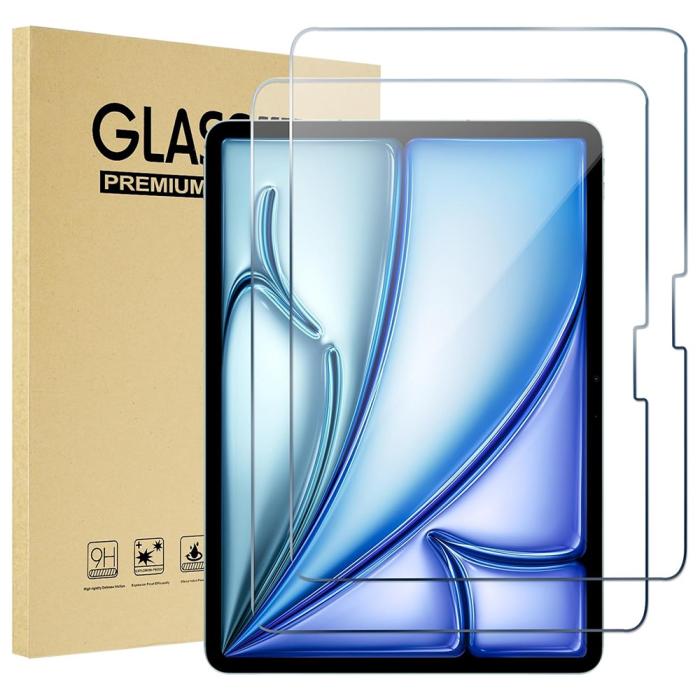 Bild 1, iPad Air 13 2025/2024 2-PACK Skärmskydd Härdat Glas