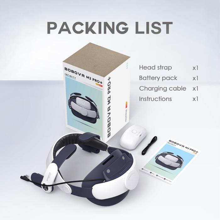 Bild 2, BOBOVR M2 Pro+ Meta Quest 2 Huvudband Inkl. 5200 mAh Batteripaket