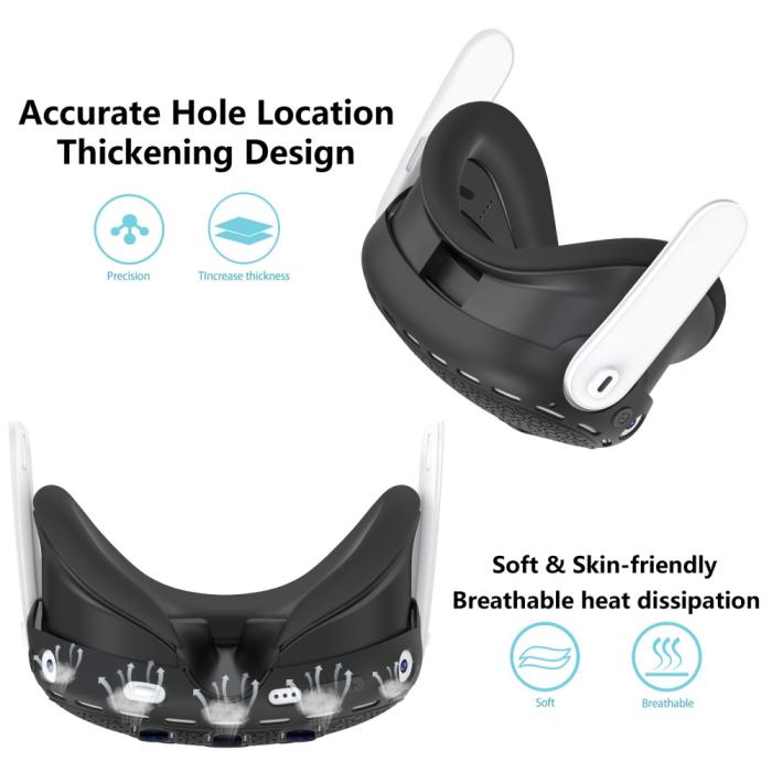 Bild 4, Meta Quest 3 Skal Till Headset Silikon Svart