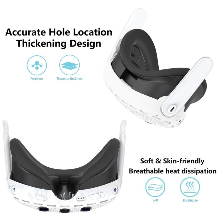 Bild 4, Meta Quest 3 Skal Till Headset Silikon Vit