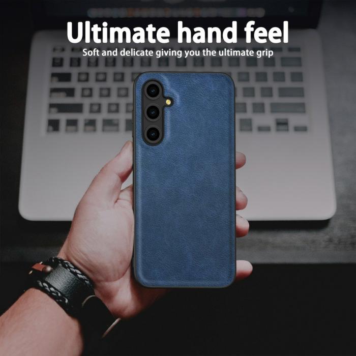 Bild 2, Samsung Galaxy S25 Skal Läder Retro Blå