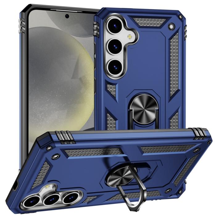 Bild 1, Samsung Galaxy S25 Skal Armor Ring Hybrid Blå
