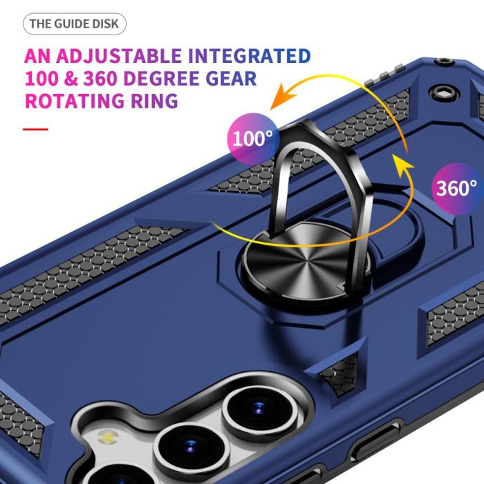 Bild 3, Samsung Galaxy S25 Skal Armor Ring Hybrid Blå
