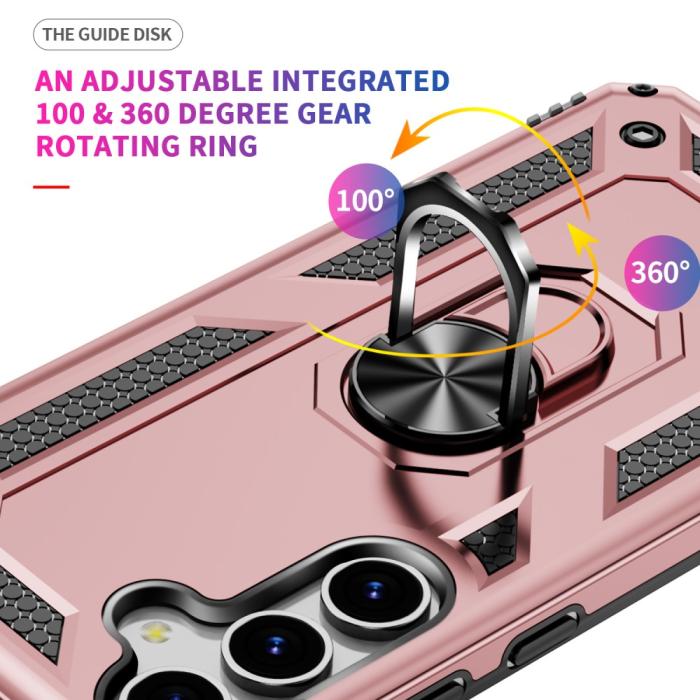 Bild 3, Samsung Galaxy S25 Skal Armor Ring Hybrid Roséguld
