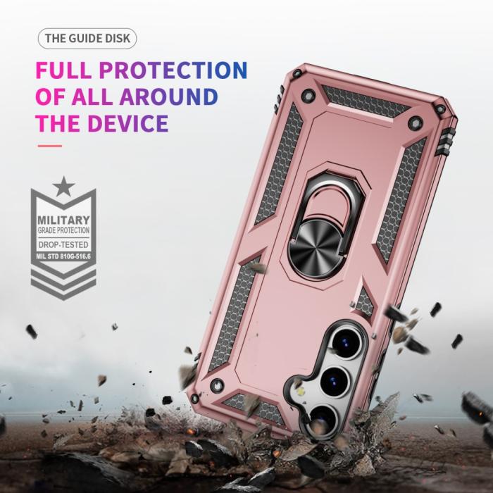 Bild 5, Samsung Galaxy S25 Skal Armor Ring Hybrid Roséguld