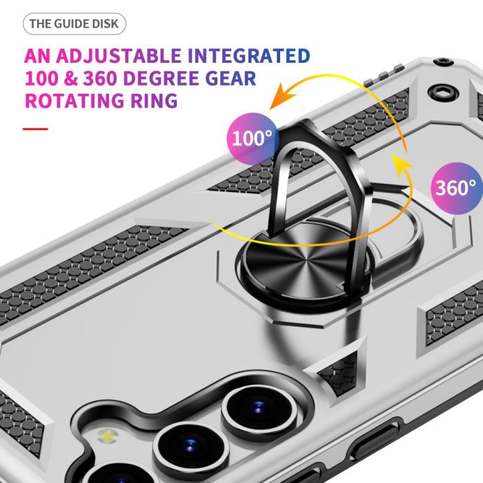Bild 3, Samsung Galaxy S25 Skal Armor Ring Hybrid Silver