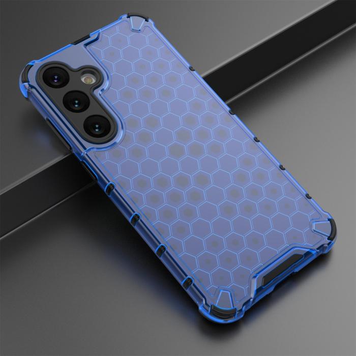 Bild 5, Samsung Galaxy S25 Skal Hybrid Honeycomb Blå