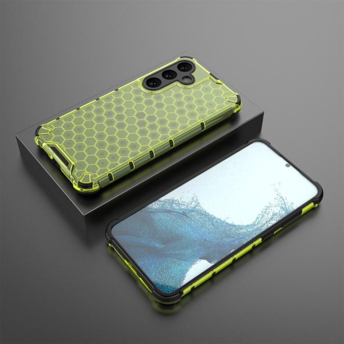 Bild 4, Samsung Galaxy S25 Skal Hybrid Honeycomb Grön
