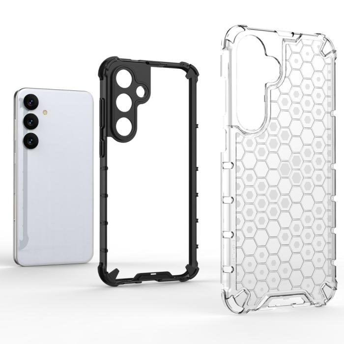 Bild 2, Samsung Galaxy S25 Skal Hybrid Honeycomb Svart